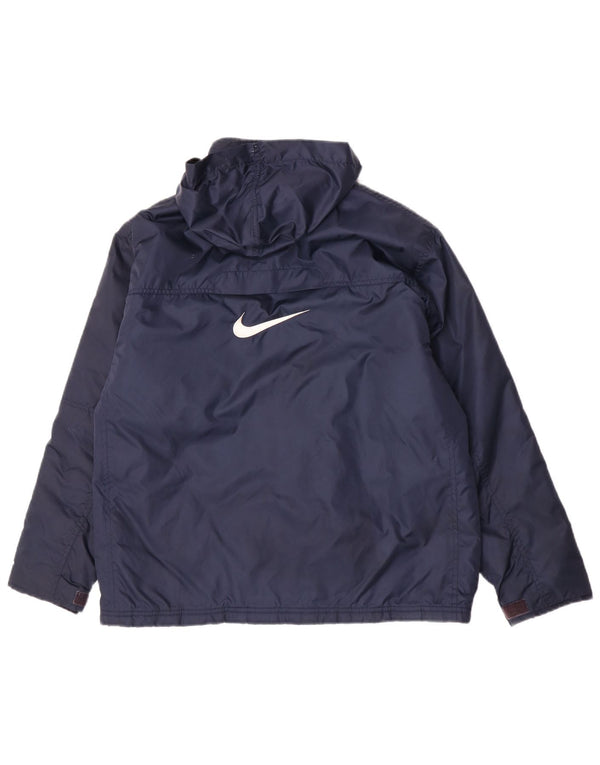 Nike Jungen-Windbreakerjacke mit grafischer Kapuze, 12–13 Jahre, Größe L, Marineblau