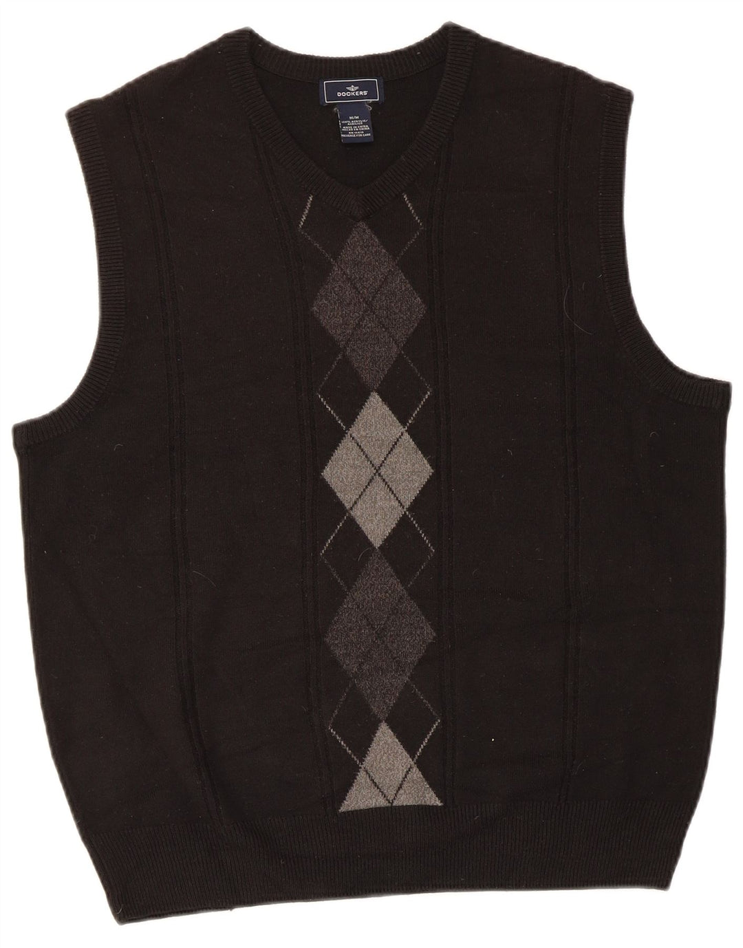 Dockers Herren-Tanktop, mittelgroß, Schwarz, Argyle/Diamant-Acryl