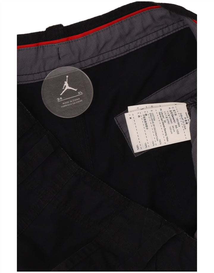 Jordan Herren-Bermudashorts XL W34, schwarze Baumwolle