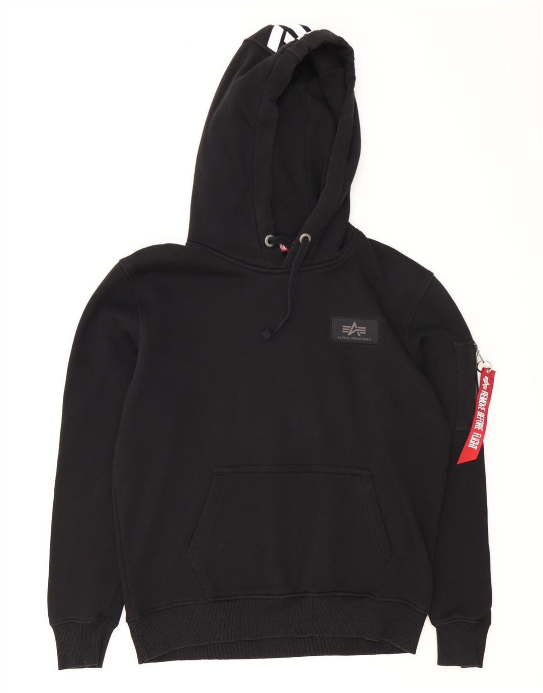 Alpha Industries Herren-Kapuzenpullover mit Grafik, mittelschwarz, Baumwolle