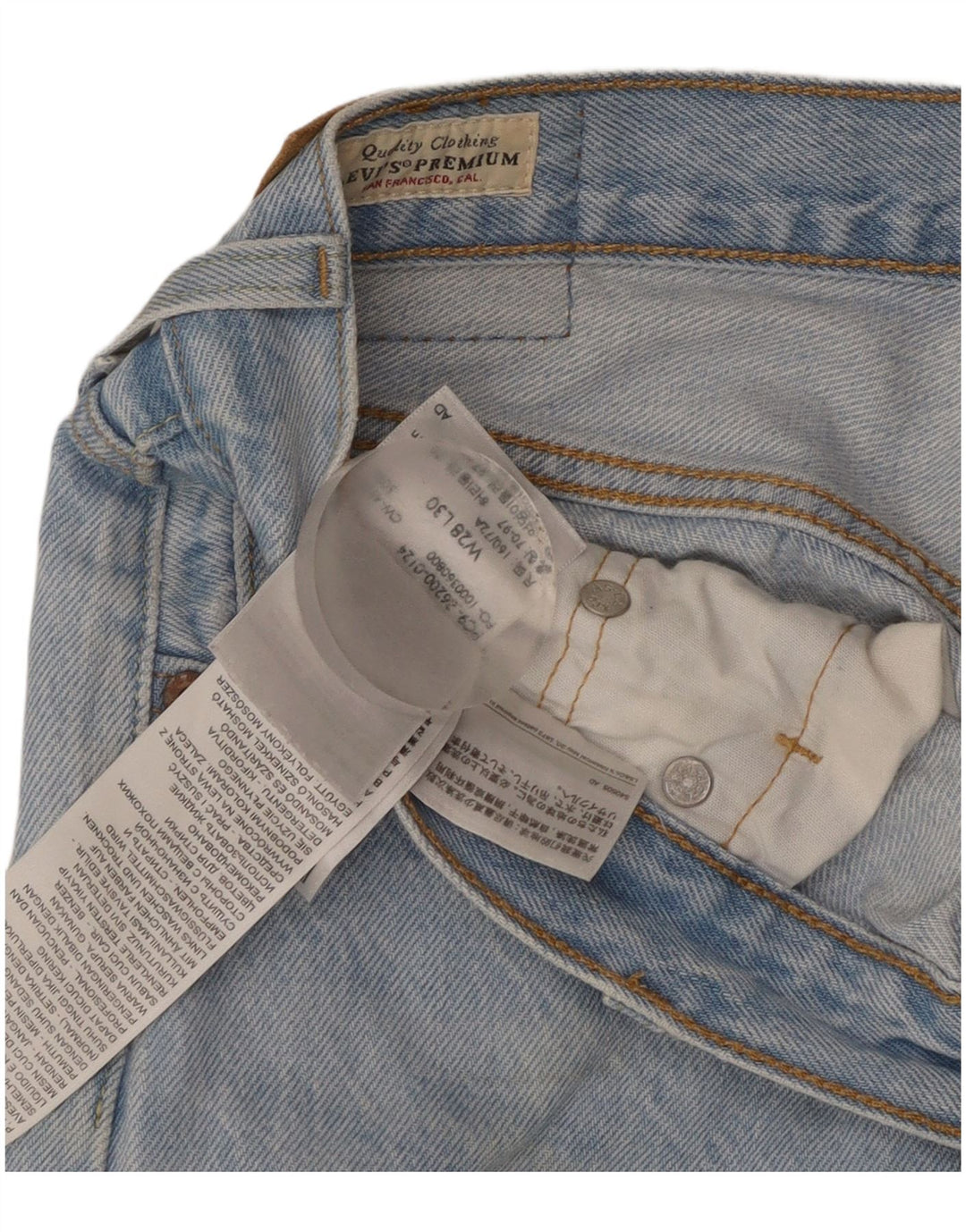 Levi's Herren 501 Straight Jeans W28 L30 Blaue Baumwolle
