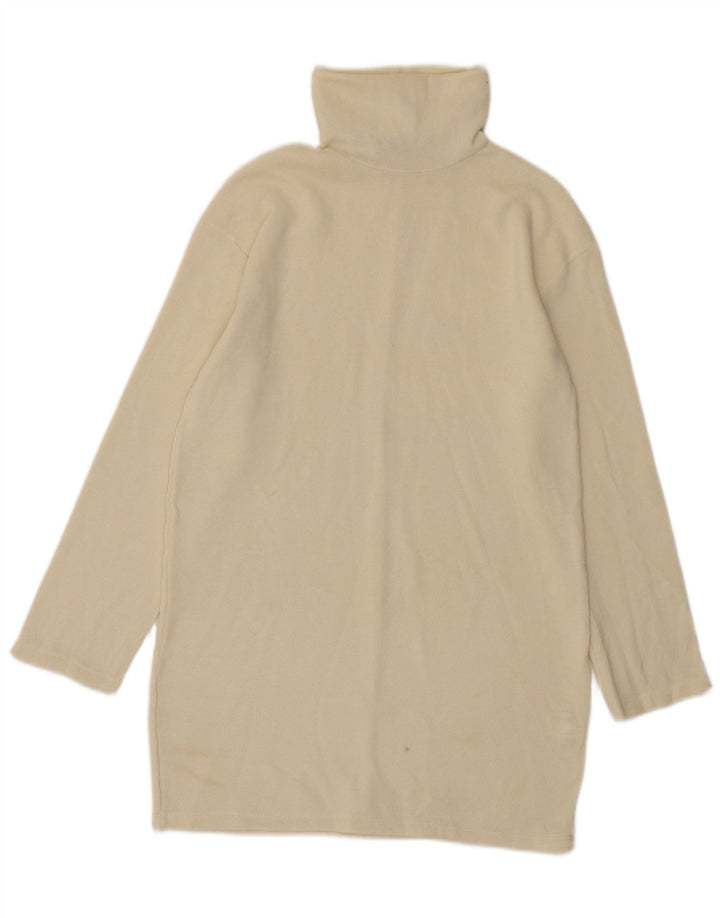 Zara Damen Pulloverkleid UK 10 Small Beige Polyester