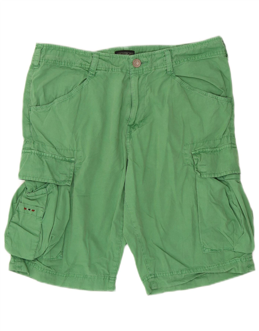 Napapijri Herren Cargoshorts W33 mittelgrüne Baumwolle