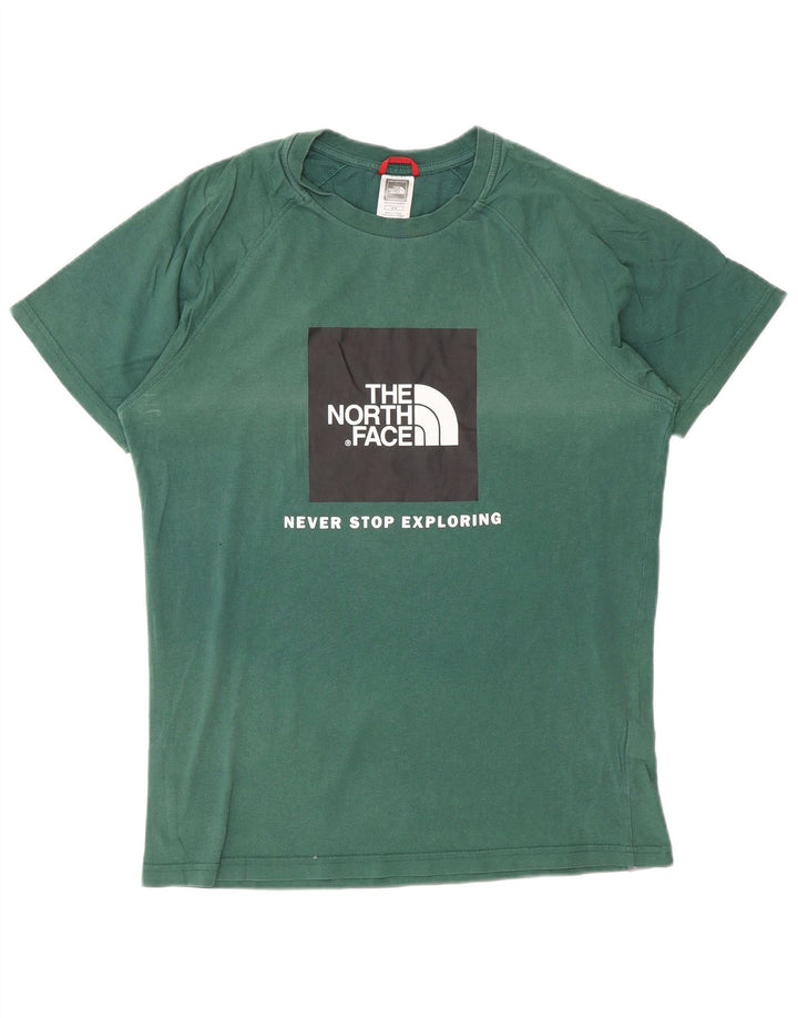 THE NORTH FACE Herren-Grafik-T-Shirt-Oberteil aus mittelgrüner Baumwolle