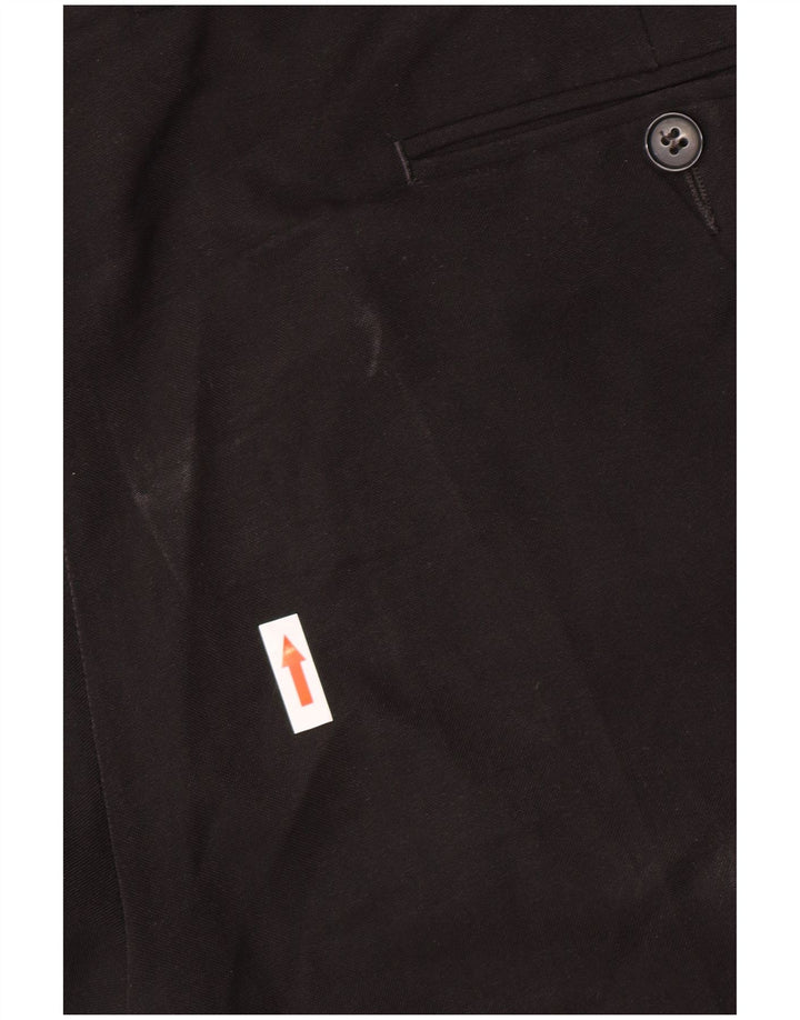 Marks & Spencer Herren-Anzughose mit normaler Passform, W40 L31, schwarzes Polyester