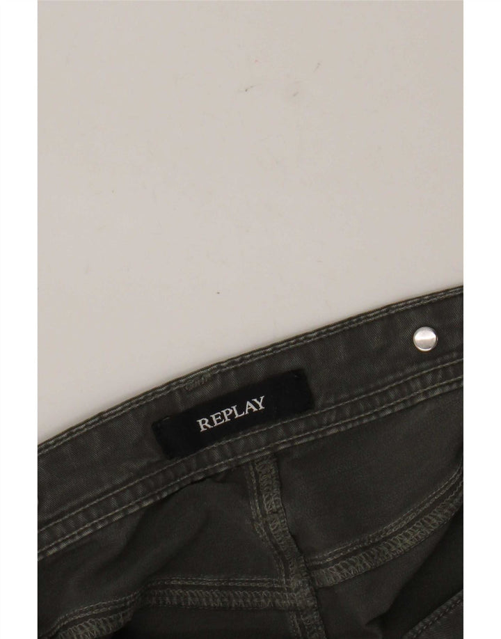 Replay Damen Slim Jeans W32 L29 Grau