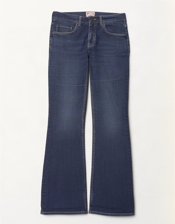 Mustang Damen Bootcut Jeans W32 L32 Marineblaue Baumwolle