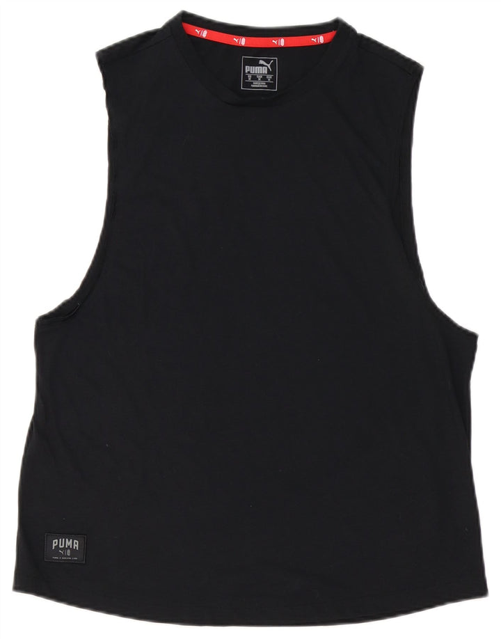 Puma Herren Weste Top Medium Schwarz Baumwolle