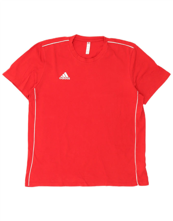 Adidas Herren T-Shirt Top XL Rot Baumwolle