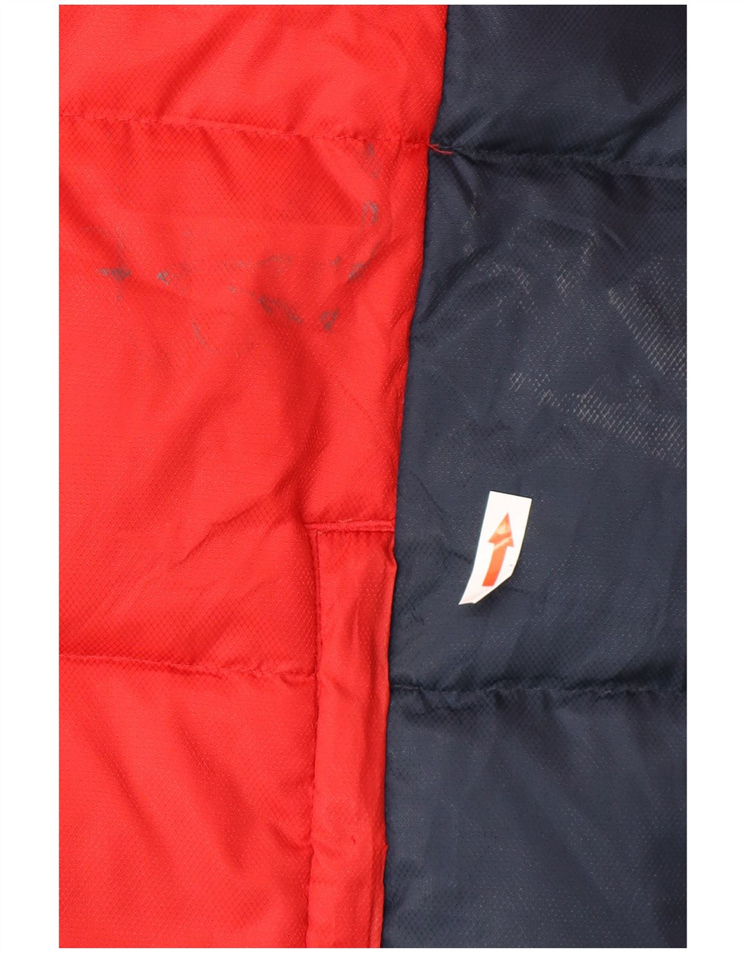 Adidas Herren Wattierte Jacke UK 38 Mittelrotes Colourblock-Polyester