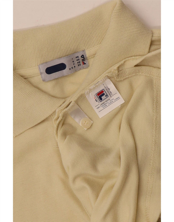 Fila Herren Poloshirt IT 46 Small Beige Baumwolle
