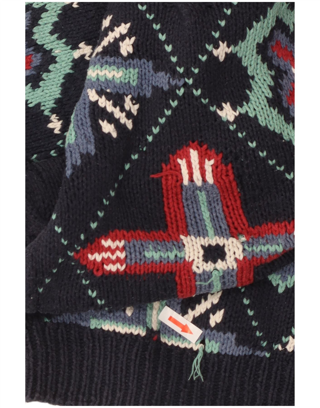 S.Moritz Damen-Pullover mit V-Ausschnitt, UK 16, Größe L, Marineblau, Baumwolle