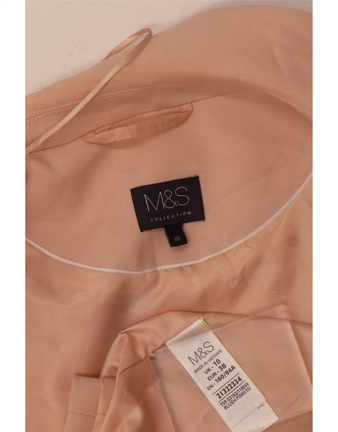 Marks & Spencer Damen Longline ärmellose Blazerjacke UK 10 Small Pink