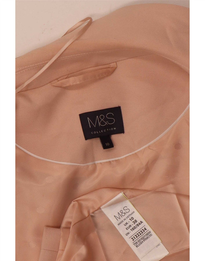 Marks & Spencer Damen Longline ärmellose Blazerjacke UK 10 Small Pink