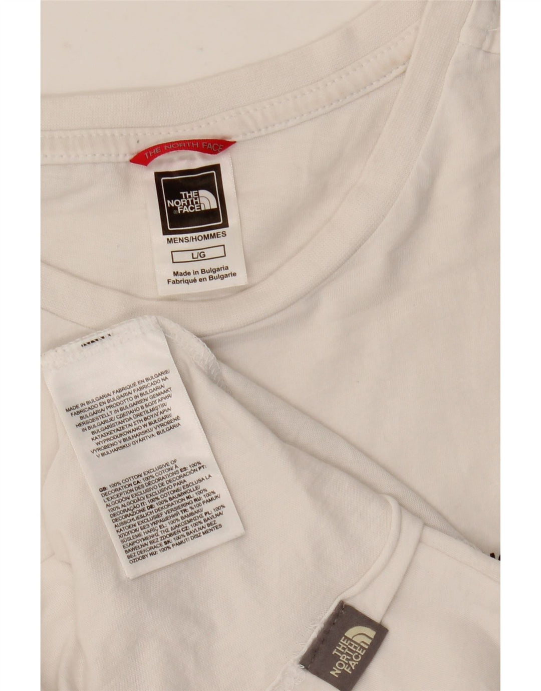 THE NORTH FACE Herren T-Shirt Top Large Weiß Baumwolle