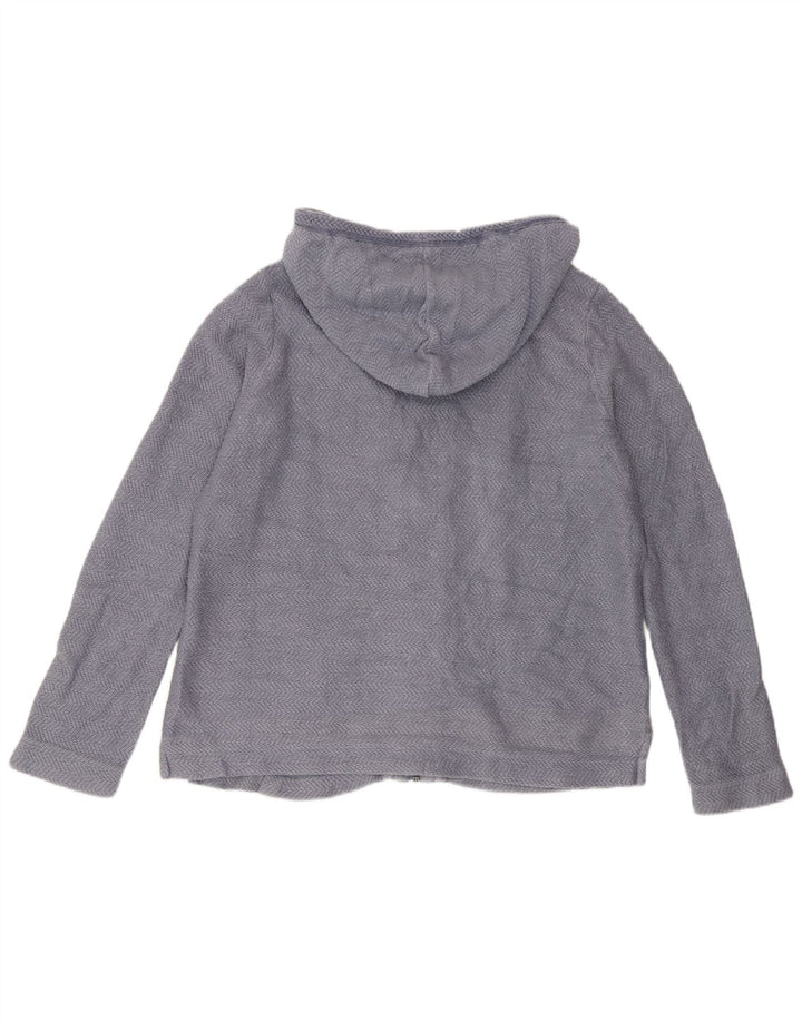 Fat Face Damen-Kapuzenpullover mit Reißverschluss, UK 14, mittelblaue Baumwolle
