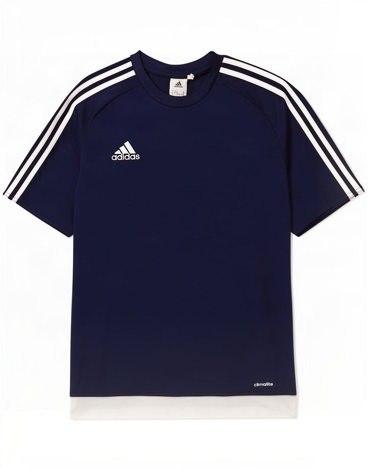 Adidas Herren Climalite T-Shirt Top Medium Marineblau Colourblock Polyester
