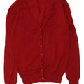 Zara Damen-Cardigan-Pullover UK 12 Mittelrote Baumwolle