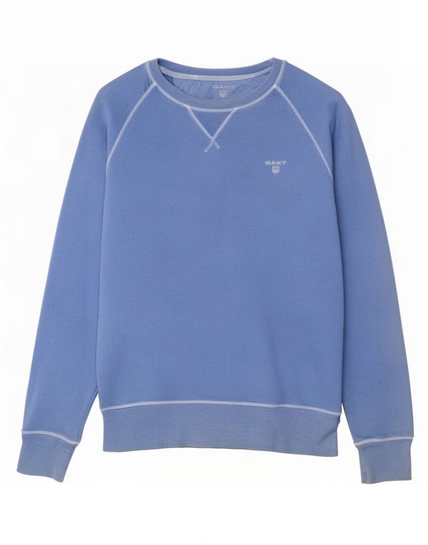Gant Herren-Sweatshirt-Pullover, klein, aus blauer Baumwolle