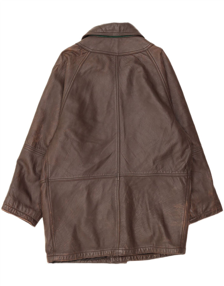 MARCOS Herren Ledermantel IT 50 großes braunes Leder