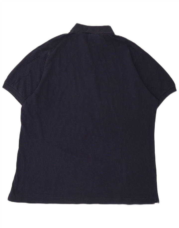 Lacoste Herren-Poloshirt, Größe 5, groß, marineblaue Baumwolle