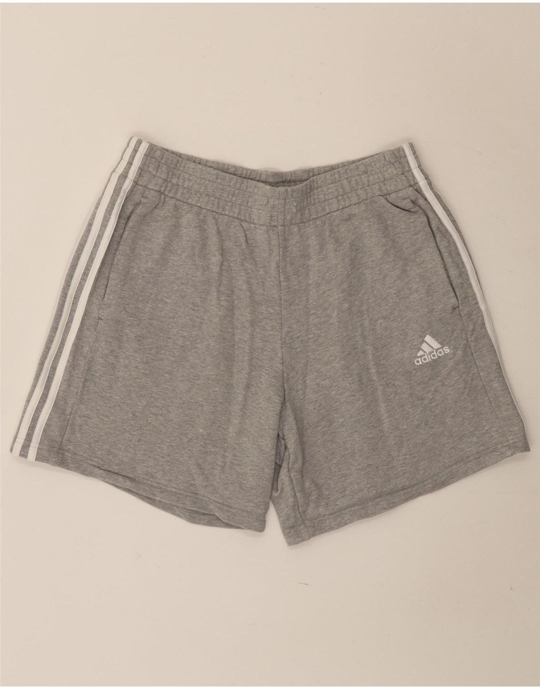 Adidas Herren-Sportshorts, große, grau gefleckte Baumwolle