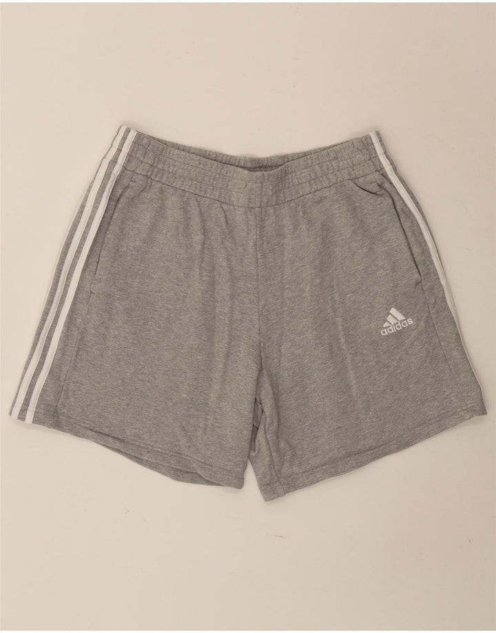 Adidas Herren-Sportshorts, große, grau gefleckte Baumwolle
