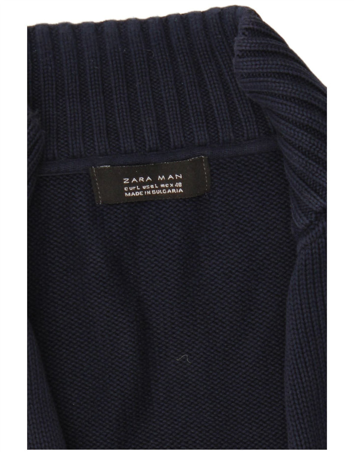 Zara Herren-Strickjacke, groß, Marineblau