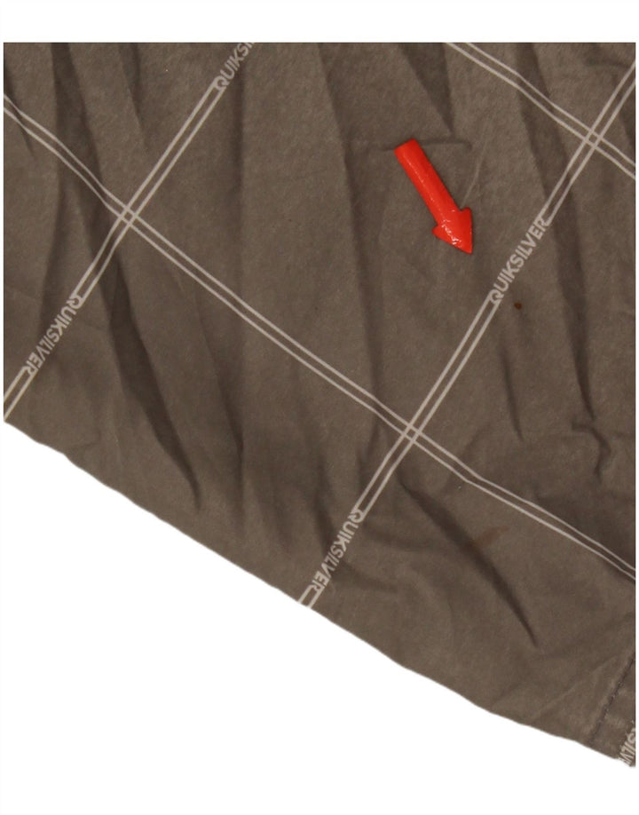 Quiksilver Herren-Chinoshorts W34, großes grau kariertes Polyester