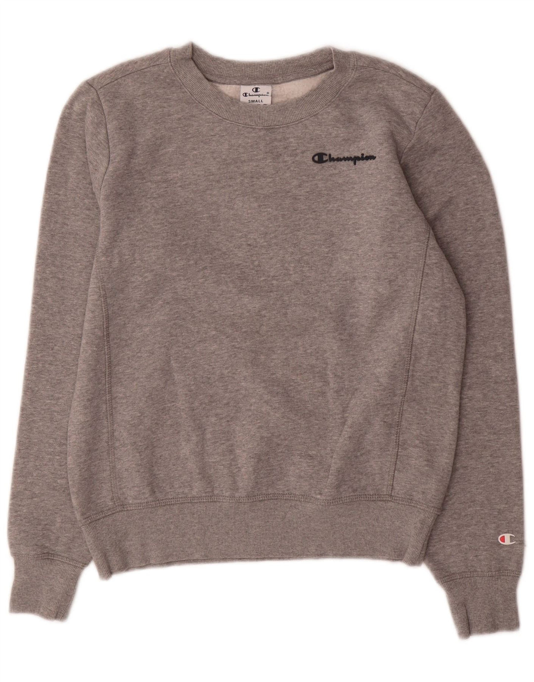 Champion Damen Sweatshirt Pullover UK 10 Small Grau Baumwolle