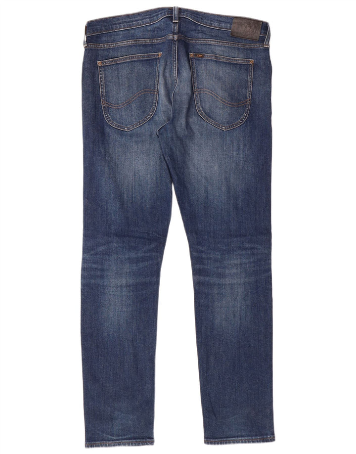 Lee Herren Luke Tapered Slim Jeans W34 L32 Blaue Baumwolle