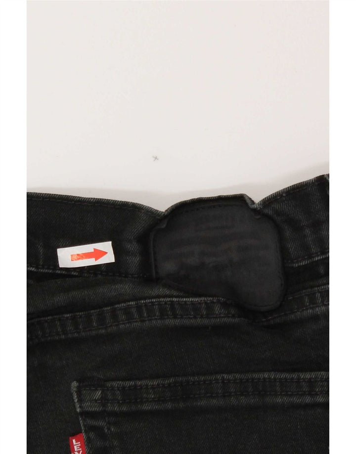 Levi's Herren Straight Jeans W33 L30 Schwarze Baumwolle