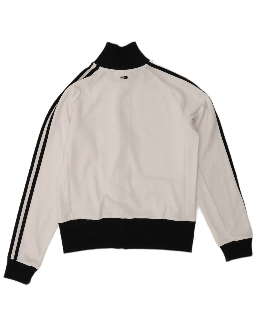 Adidas Damen Crop Trainingsanzug Top Jacke UK 14 Medium Weiß Colourblock