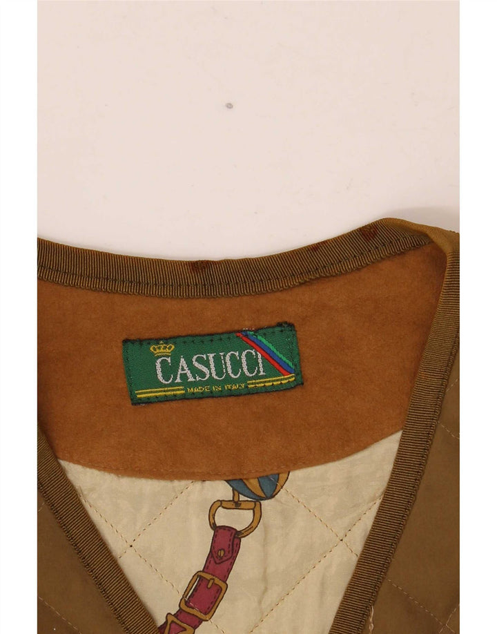 Casucci Herren Steppweste UK 36 Small Khaki Polyester