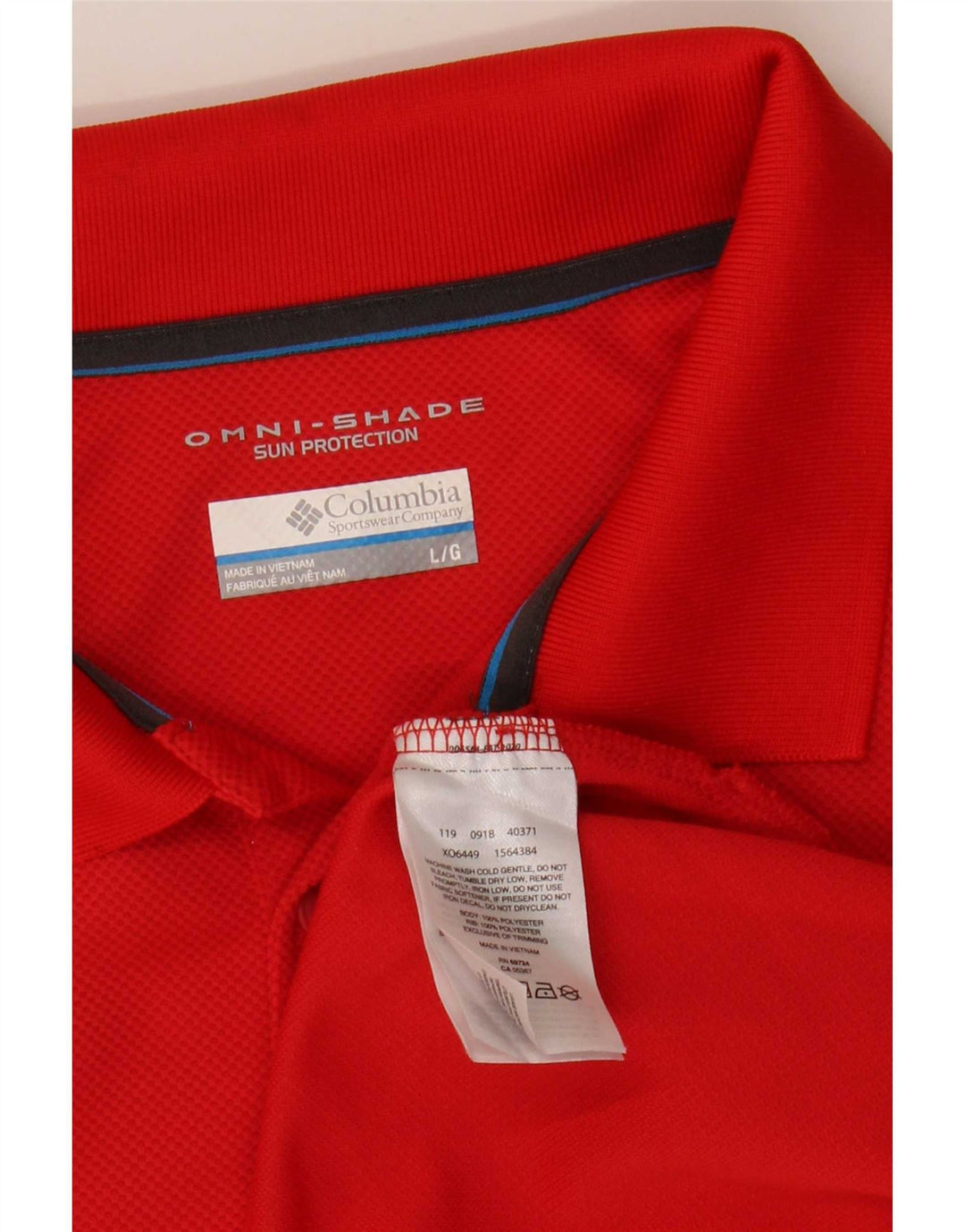 Columbia Herren Omni-Shade Poloshirt, großes rotes Polyester