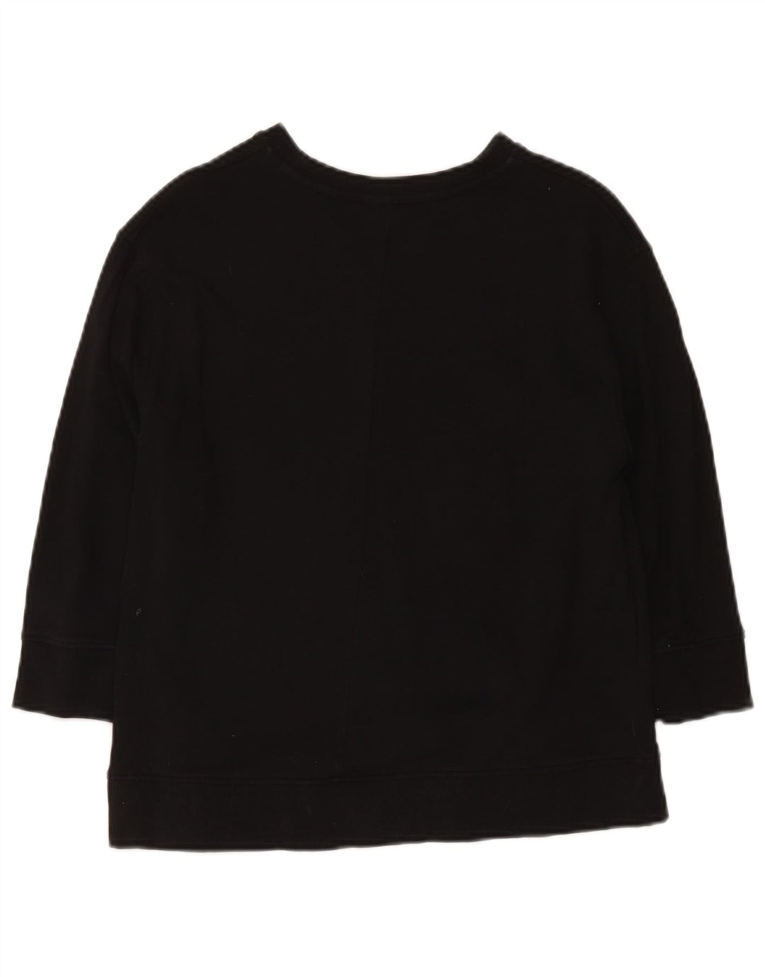 Zara Damen-Sweatshirt mit 3/4-Ärmeln, UK-Größe 14, mittelschwarz, Baumwolle