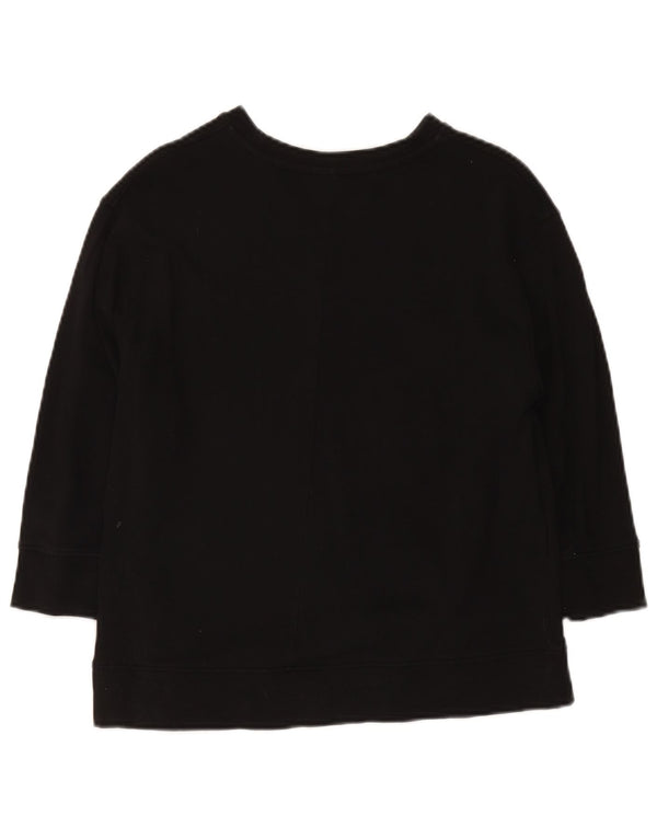 Zara Damen-Sweatshirt mit 3/4-Ärmeln, UK-Größe 14, mittelschwarz, Baumwolle