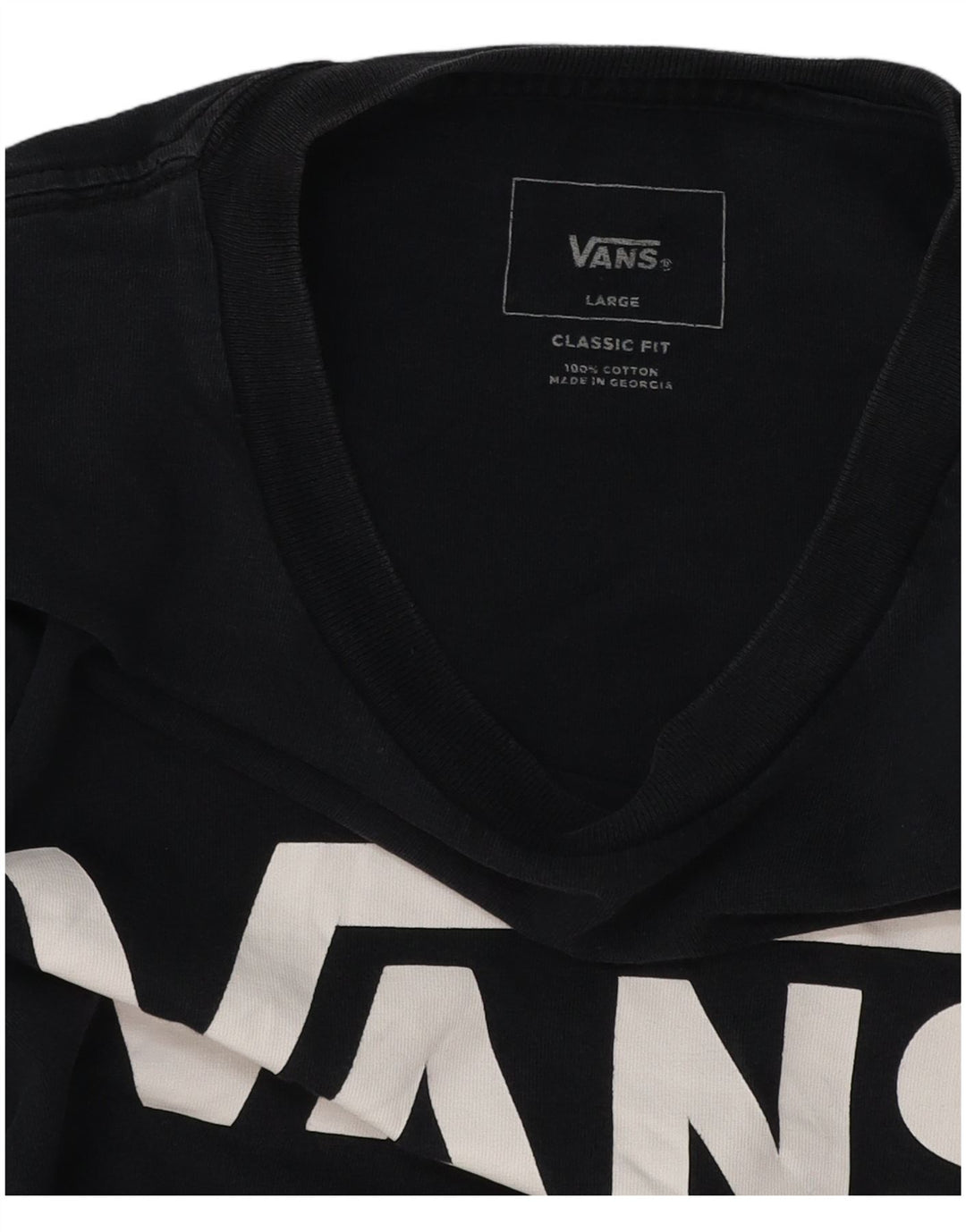 VANS Herren-T-Shirt mit klassischer Passform, Grafik, groß, marineblau, Baumwolle