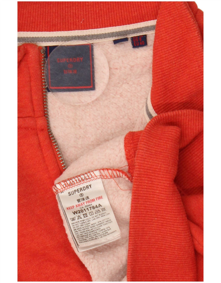 SUPERDRY Übergroßer Crop-Sweatshirt-Pullover für Damen, UK 12, Mittelrot