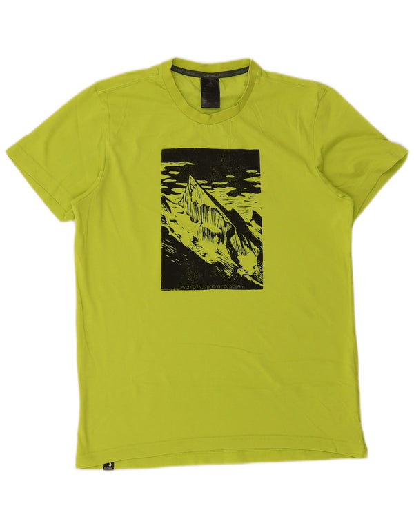 Adidas Herren Grafik T-Shirt Top UK 36/38 Small Grün Baumwolle