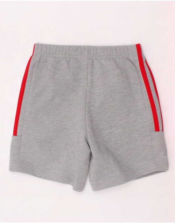 Adidas Sportshorts für Mädchen, 6–7 Jahre, grau gefleckte Baumwolle