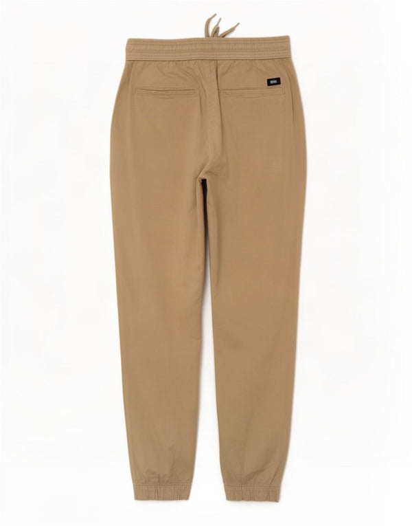 Zara Damen Crop Jogger Chinohose Small W30 L26 Beige Baumwolle