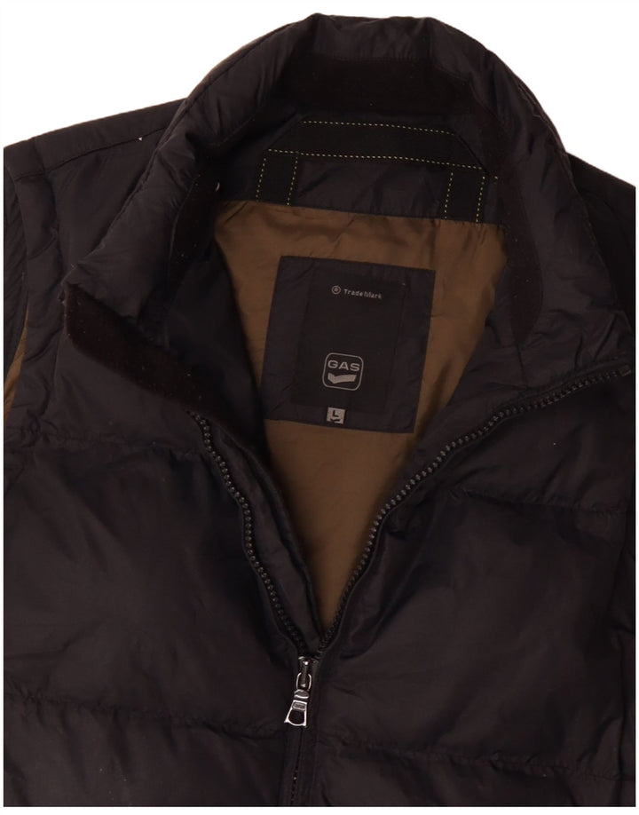 Gas Herren Wattierte Weste UK 40 Large Schwarz Polyester