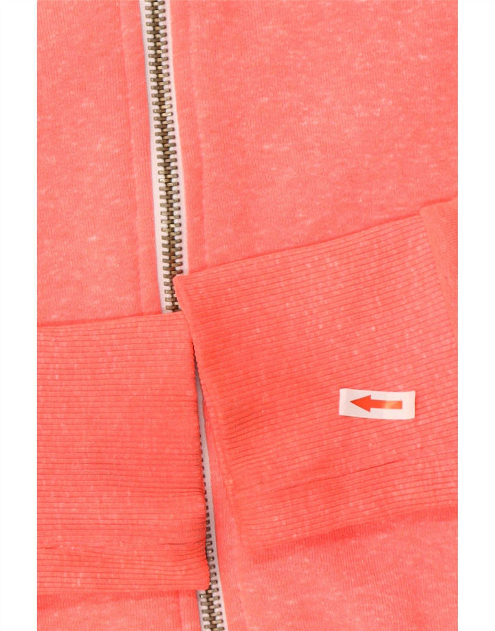 Superdry Damen-Kapuzenpullover mit Reißverschluss, UK 16, Größe L, Rosa, Polyester
