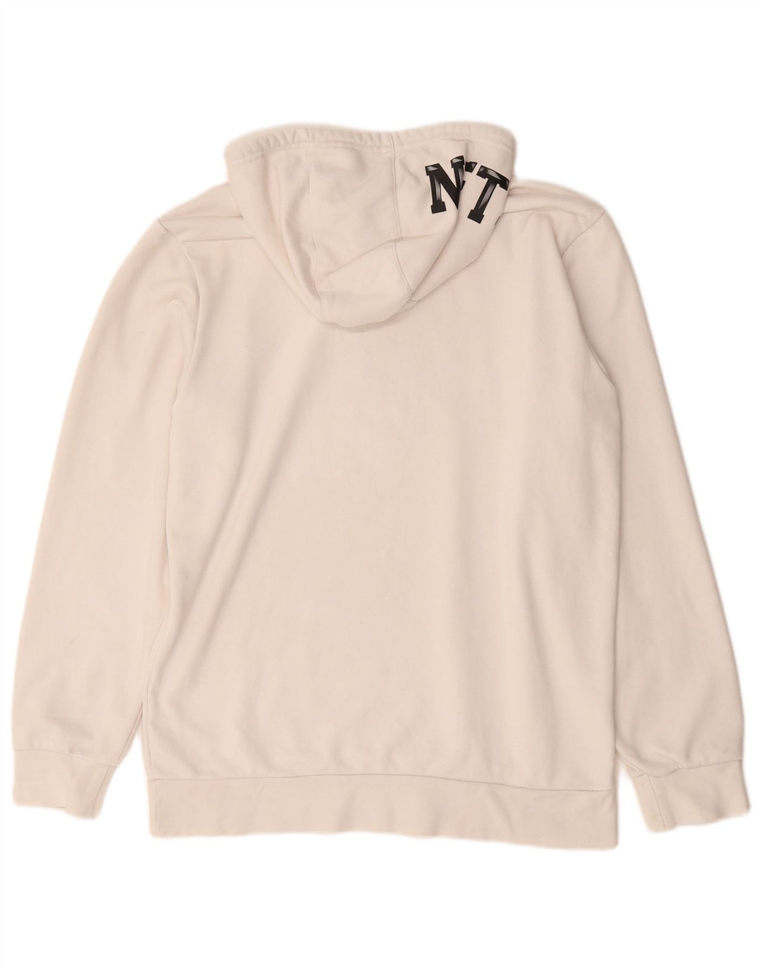 Adidas Herren Brooklyn Nets Grafik-Hoodie-Pullover aus mittelweißer Baumwolle