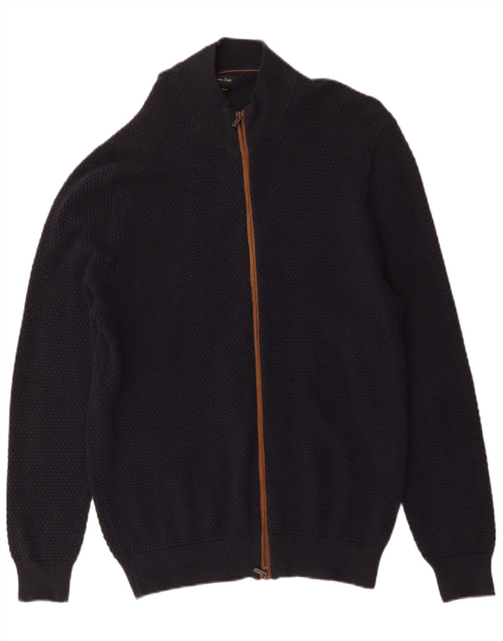 Massimo Dutti Herren Strickjacke 2XL Marineblau Baumwolle