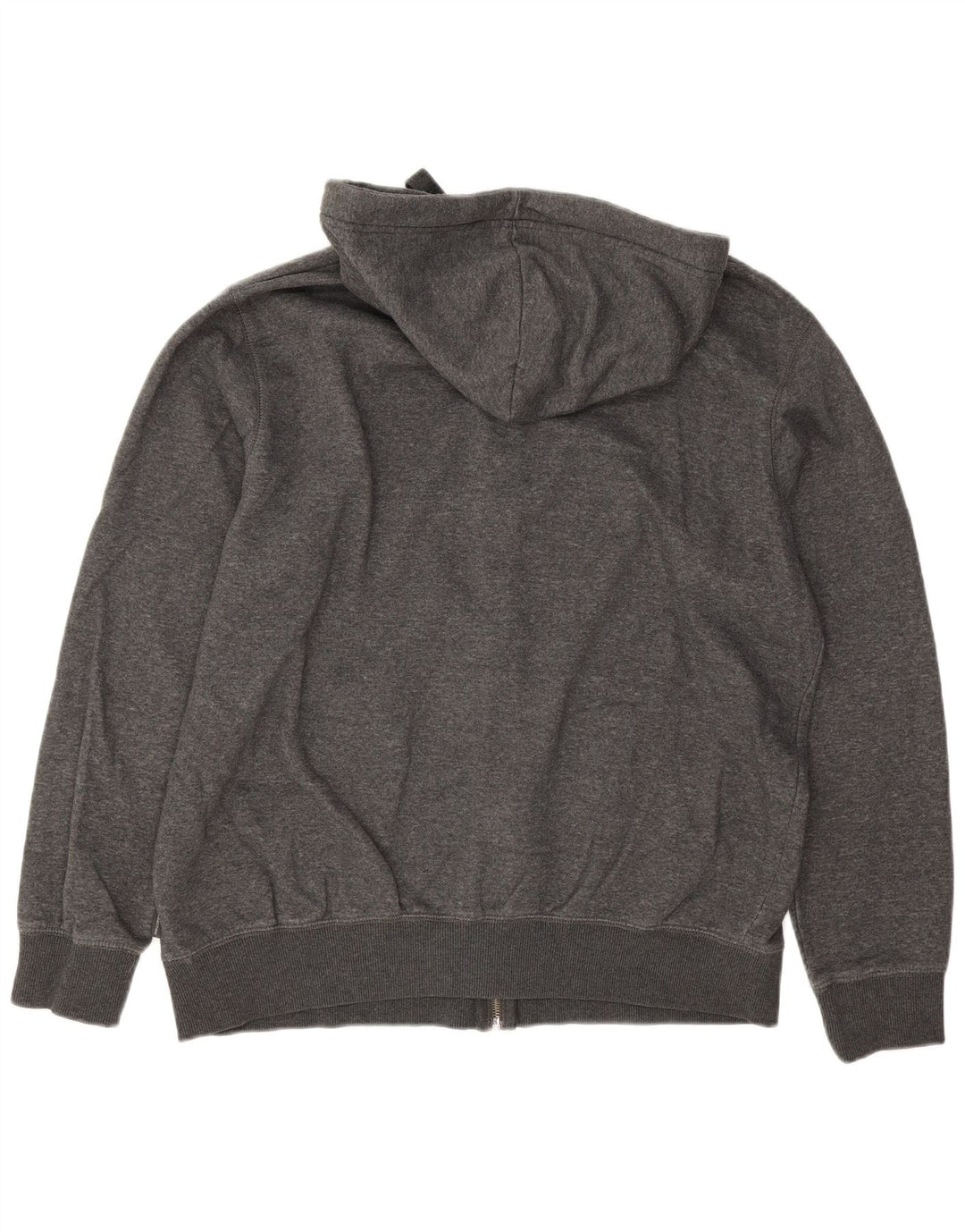 French Connection Herren-Kapuzenpullover mit Reißverschluss, XL, graue Baumwolle
