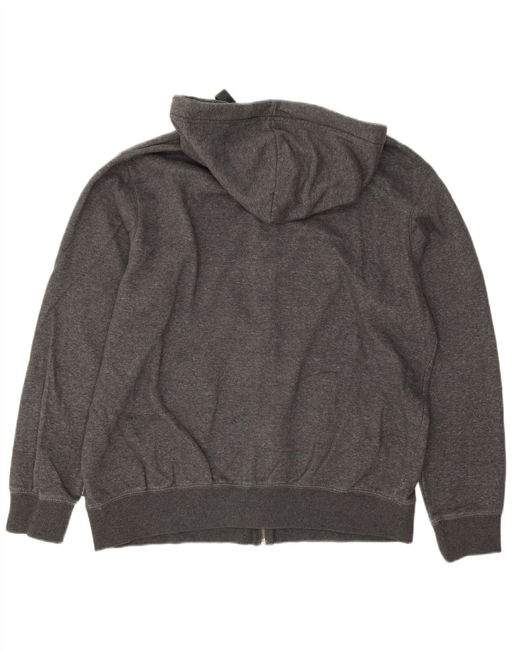 French Connection Herren-Kapuzenpullover mit Reißverschluss, XL, graue Baumwolle