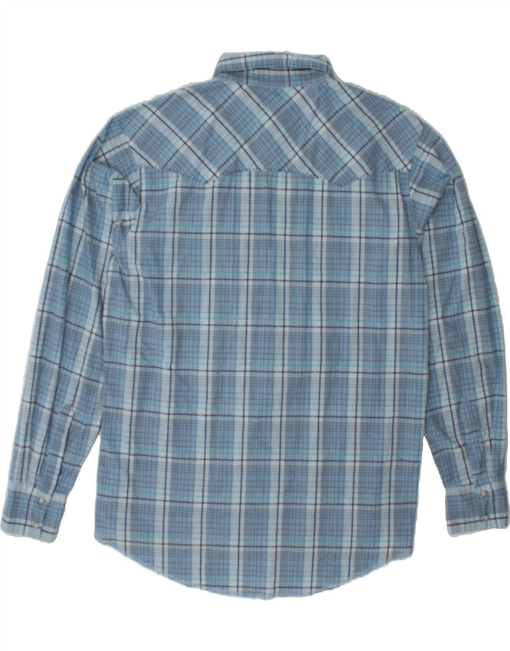 WRANGLER Mens Shirt XL Blue Check Cotton Vintage Wrangler and Second-Hand Wrangler from Messina Hembry 