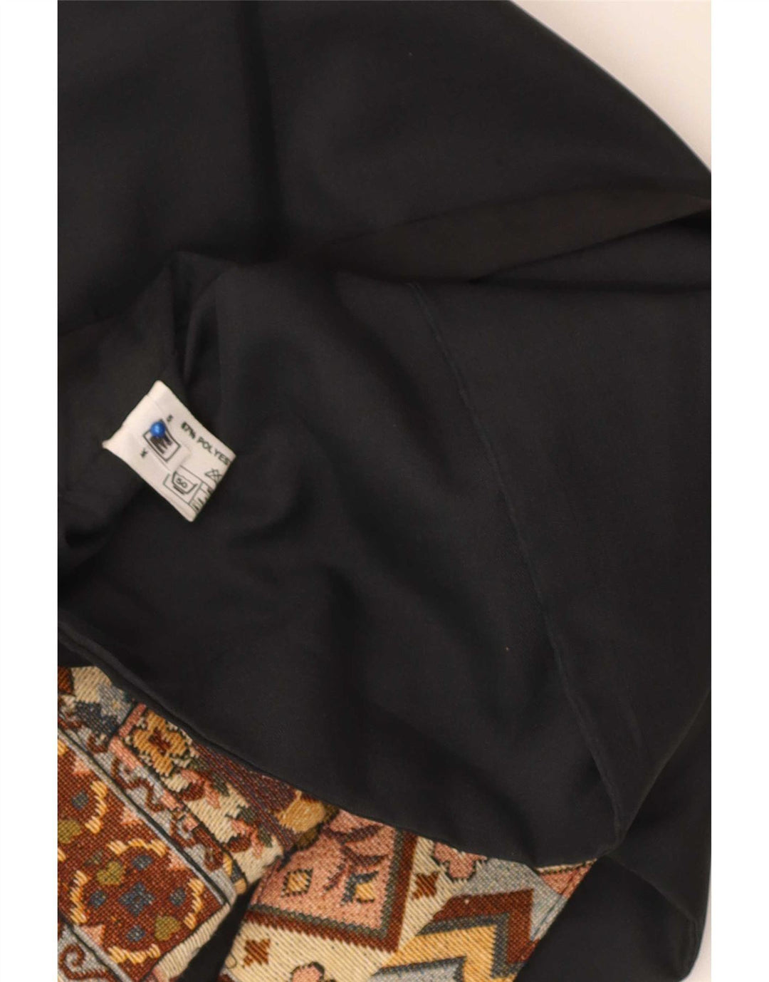 Vintage Herrenweste mittelbraunes geometrisches Polyester